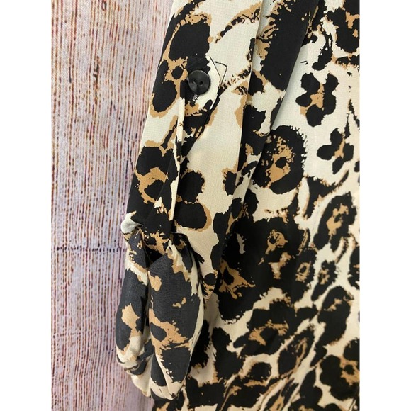 Diane von Furstenberg Printed Silk Top Blouse 0 - Picture 3 of 4